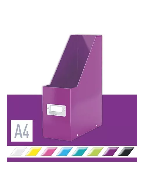 LEITZ Iratpapucs, PP/karton, 95 mm, LEITZ "Click&Store", lila