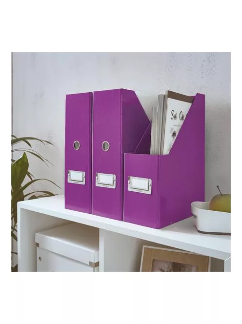 LEITZ Iratpapucs, PP/karton, 95 mm, LEITZ "Click&Store", lila