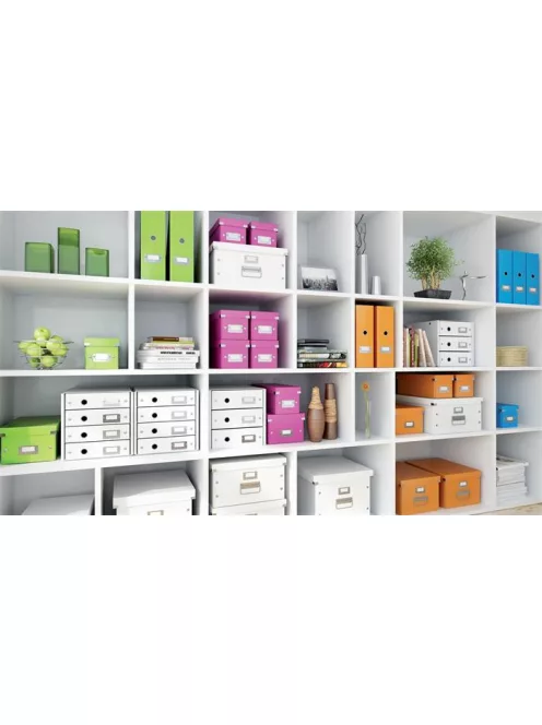 LEITZ Irattároló, laminált karton, 3 fiókos, LEITZ "Click&Store", fehér