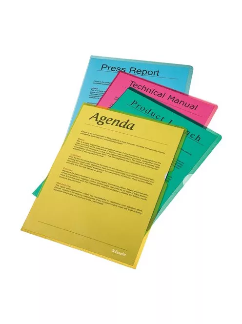 ESSELTE Genotherm, "L", A4, 105 mikron, narancsos felület, ESSELTE "Standard", kék