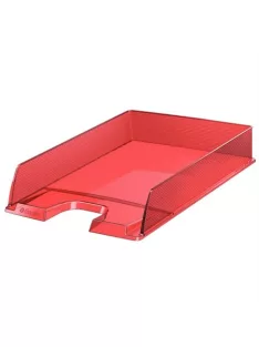   ESSELTE Irattálca, műanyag, ESSELTE "Europost", áttetsző piros