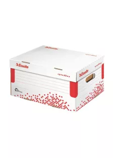   ESSELTE Archiválókonténer, S méret, újrahasznosított karton, ESSELTE "Speedbox", fehér