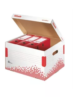   ESSELTE Archiválókonténer, újrahasznosított karton, felfelé nyíló, ESSELTE "Speedbox", fehér