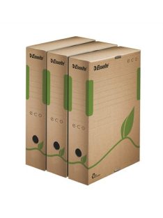   ESSELTE Archiválódoboz, A4, 80 mm, újrahasznosított karton, ESSELTE "Eco", barna