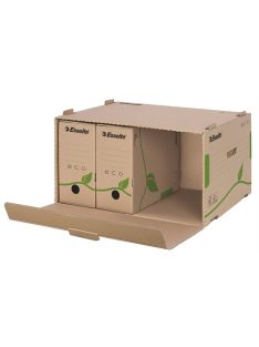   ESSELTE Archiválókonténer, újrahasznosított karton, előre nyíló, ESSELTE "Eco", barna
