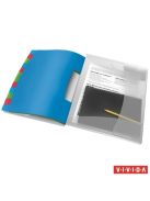 ESSELTE Előrendező, A4, 12 részes, műanyag, ESSELTE "Vivida", áttetsző