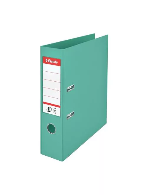 ESSELTE Iratrendező, 75 mm, A4, PP, élvédő sínnel, ESSELTE "Colour’Breeze", zöld