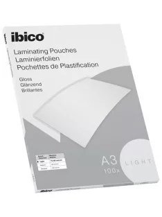   IBICO Meleglamináló fólia, 80 mikron, A3, fényes, IBICO "Light"
