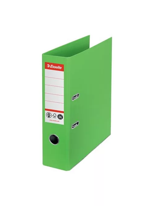 ESSELTE Iratrendező, 75 mm, A4, élvédő sínnel, ESSELTE "No.1", zöld