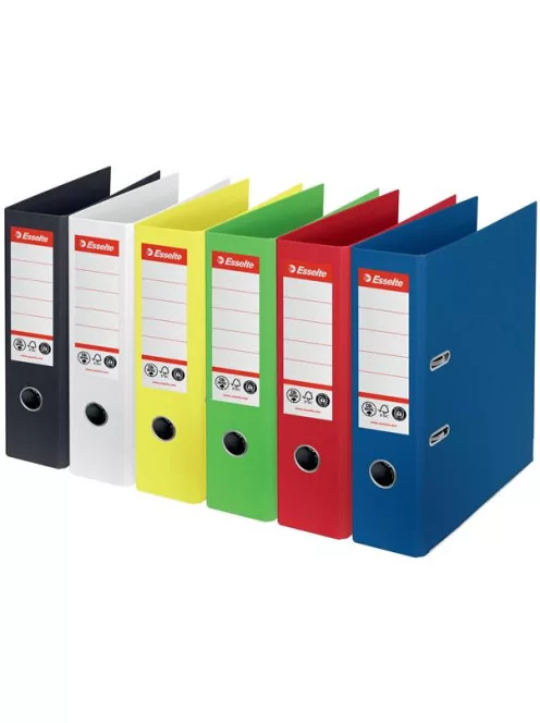 ESSELTE Iratrendező, 75 mm, A4, élvédő sínnel, ESSELTE "No.1", zöld