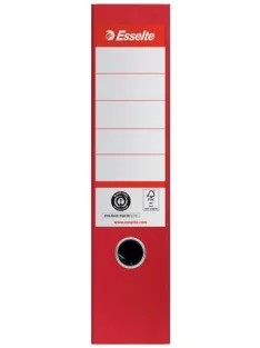   ESSELTE Iratrendező, 75 mm, A4, élvédő sínnel, ESSELTE "No.1", piros