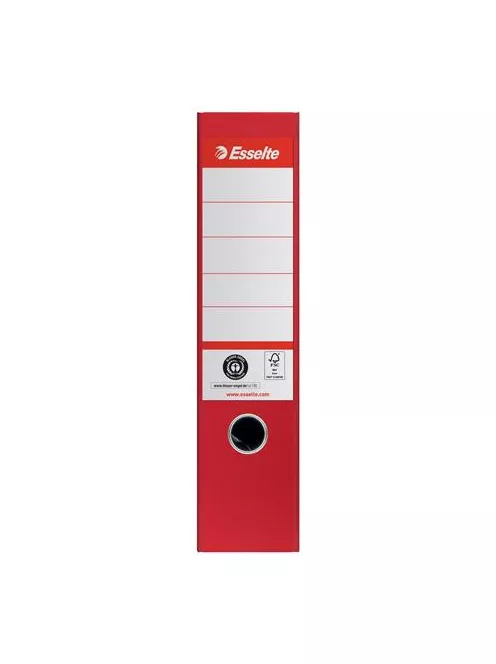ESSELTE Iratrendező, 75 mm, A4, élvédő sínnel, ESSELTE "No.1", piros