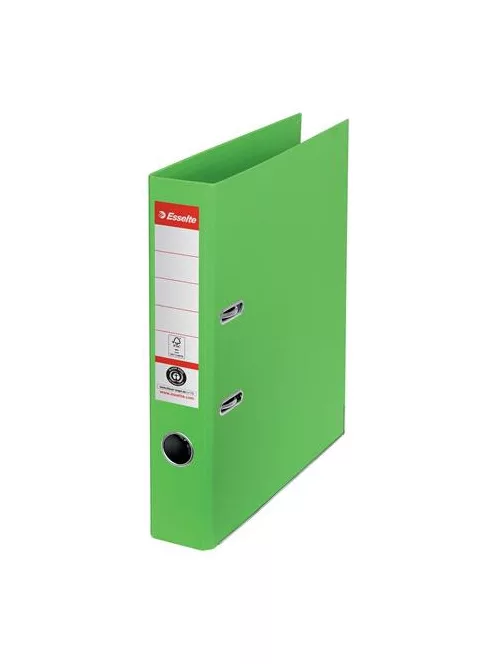 ESSELTE Iratrendező, 50 mm, A4, környezetbarát, élvédő sínnel, ESSELTE "No.1", zöld