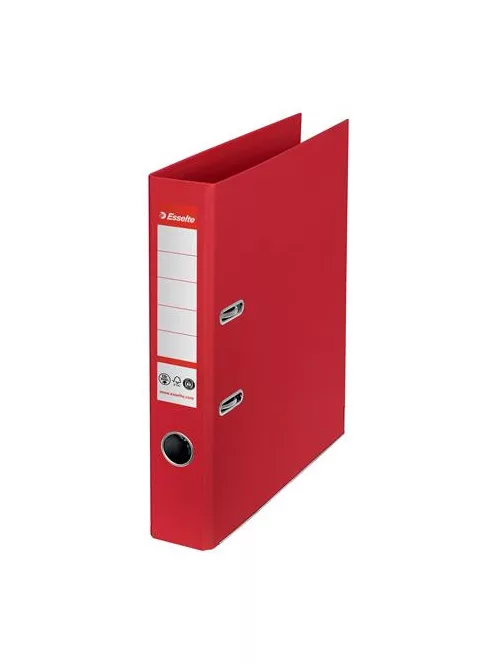 ESSELTE Iratrendező, 50 mm, A4, élvédő sínnel, ESSELTE "No.1", piros