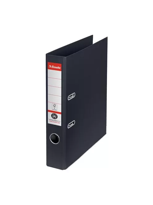 ESSELTE Iratrendező, 50 mm, A4, környezetbarát, élvédő sínnel, ESSELTE "No.1", fekete
