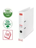 ESSELTE Iratrendező, 50 mm, A4, környezetbarát, élvédő sínnel, ESSELTE "No.1", fehér