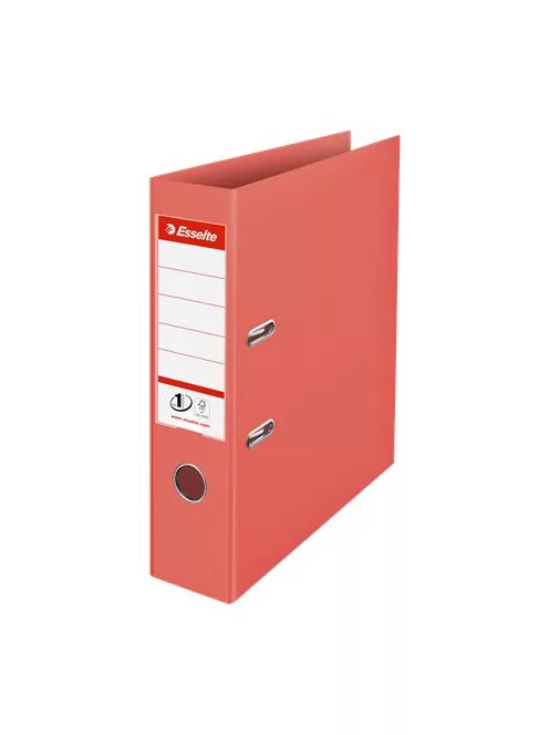 ESSELTE Iratrendező, 75 mm, A4, PP, élvédő sínnel, ESSELTE "Colour'Breeze", korall