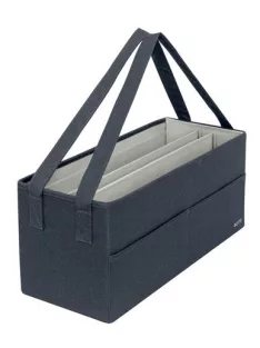   LEITZ Hordozótáska, 3 rekeszes, LEITZ "Fabric Hot Desking", sötétszürke