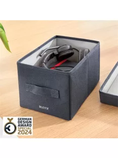   LEITZ Hordozótáska, 3 rekeszes, LEITZ "Fabric Hot Desking", sötétszürke