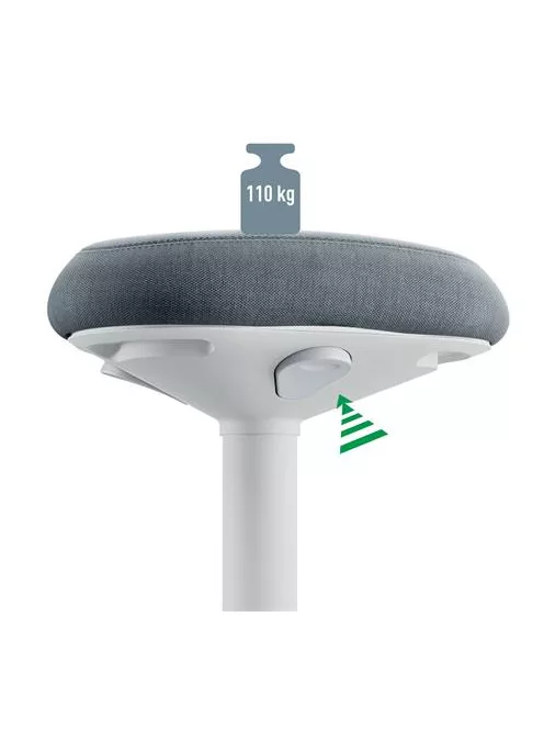 LEITZ Állószék, billenő, ergonomikus, LEITZ "Ergo Active", világosszürke