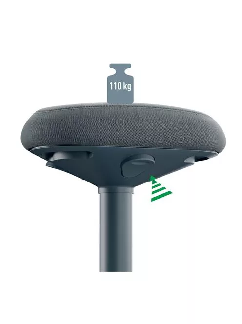 LEITZ Állószék, billenő, ergonomikus, LEITZ "Ergo Active", sötétszürke