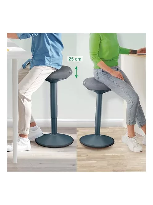 LEITZ Állószék, billenő, ergonomikus, LEITZ "Ergo Active", sötétszürke