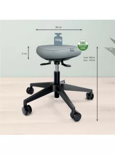   LEITZ Munkaszék, görgős, ergonomikus, LEITZ "Ergo Comfort Active", világosszürke