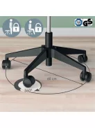 LEITZ Munkaszék, görgős, ergonomikus, LEITZ "Ergo Comfort Active", világosszürke