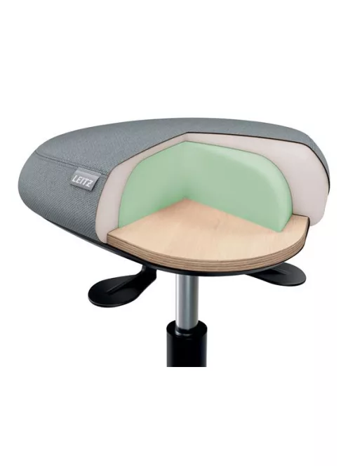 LEITZ Munkaszék, görgős, ergonomikus, LEITZ "Ergo Comfort Active", világosszürke