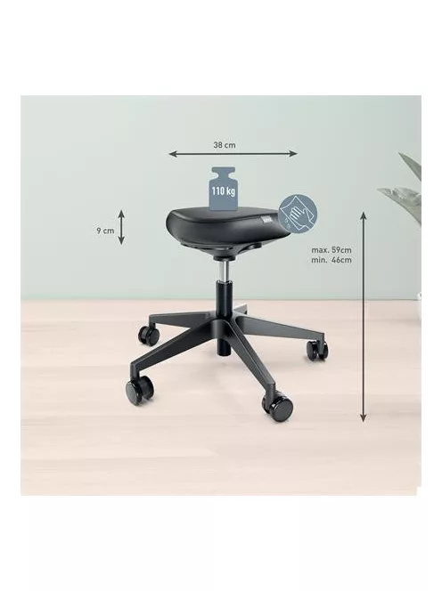 LEITZ Munkaszék, görgős, ergonomikus, LEITZ "Ergo Comfort", sötétszürke