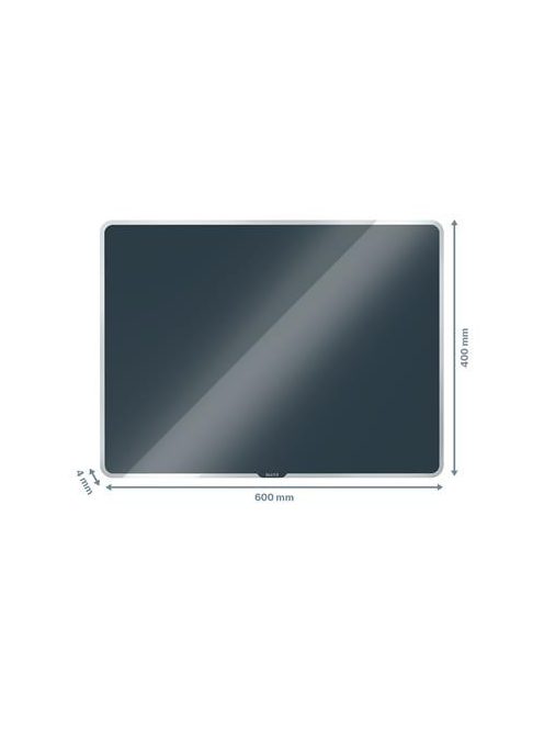 LEITZ Mágneses üvegtábla, 60x40 cm, LEITZ "Cosy", bársonyszürke