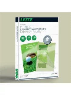   LEITZ Meleglamináló fólia, 80 mikron, A4, fényes, UDT technológiával, LEITZ "iLam"