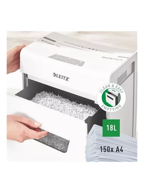 LEITZ Iratmegsemmisítő, konfetti, 10 lap, LEITZ "IQ Protect 10X"