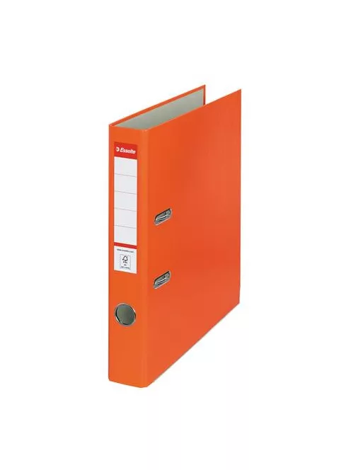 ESSELTE Iratrendező, 50 mm, A4, PP/karton, élvédő sínnel, ESSELTE "Economy", narancssárga