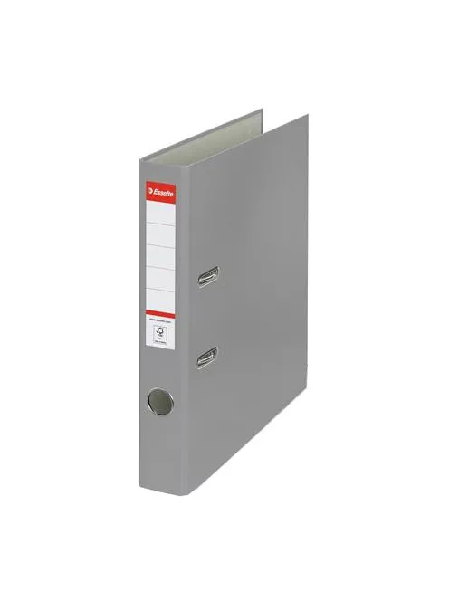 ESSELTE Iratrendező, 50 mm, A4, PP/karton, élvédő sínnel, ESSELTE "Economy", szürke