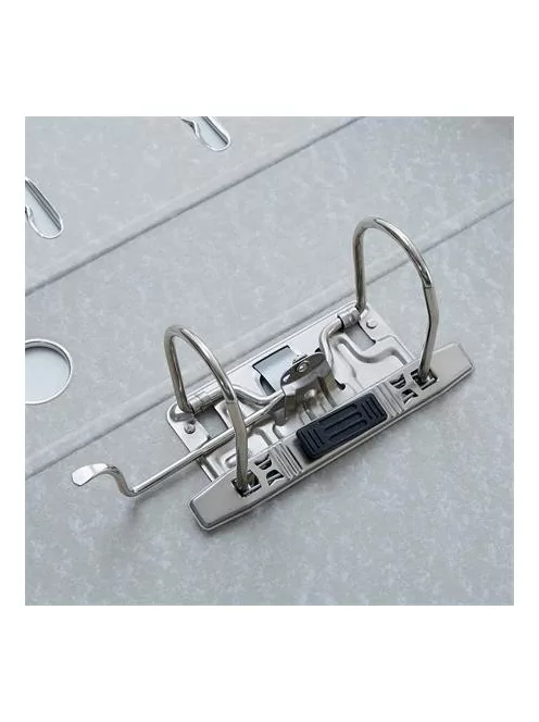 ESSELTE Iratrendező, 50 mm, A4, PP/karton, élvédő sínnel, ESSELTE "Economy", szürke