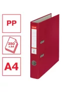 ESSELTE Iratrendező, 50 mm, A4, PP/karton, élvédő sínnel, ESSELTE "Economy", bordó