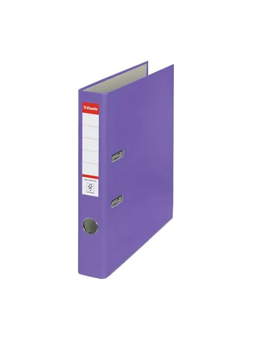 ESSELTE Iratrendező, 50 mm, A4, PP/karton, élvédő sínnel, ESSELTE "Economy", lila