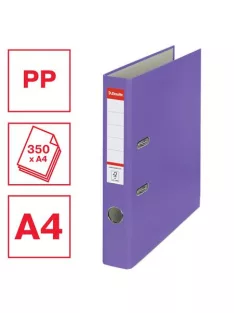  ESSELTE Iratrendező, 50 mm, A4, PP/karton, élvédő sínnel, ESSELTE "Economy", lila