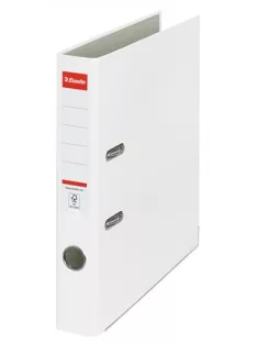   ESSELTE Iratrendező, 50 mm, A4, PP/karton, élvédő sínnel, ESSELTE "Economy", fehér