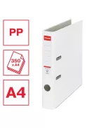 ESSELTE Iratrendező, 50 mm, A4, PP/karton, élvédő sínnel, ESSELTE "Economy", fehér