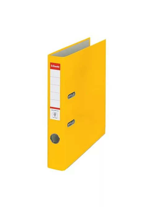 ESSELTE Iratrendező, 50 mm, A4, PP/karton, élvédő sínnel, ESSELTE "Economy", sárga