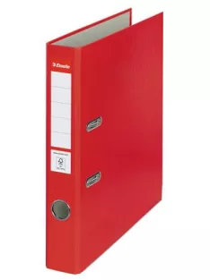   ESSELTE Iratrendező, 50 mm, A4, PP/karton, élvédő sínnel, ESSELTE "Economy", piros