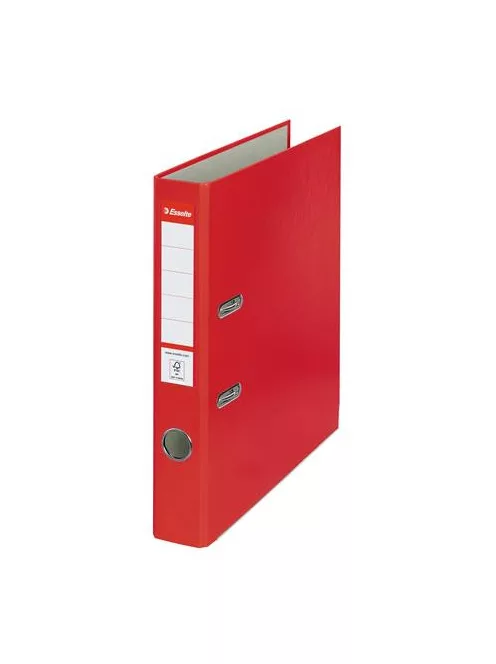 ESSELTE Iratrendező, 50 mm, A4, PP/karton, élvédő sínnel, ESSELTE "Economy", piros