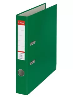  ESSELTE Iratrendező, 50 mm, A4, PP/karton, élvédő sínnel, ESSELTE "Economy", zöld