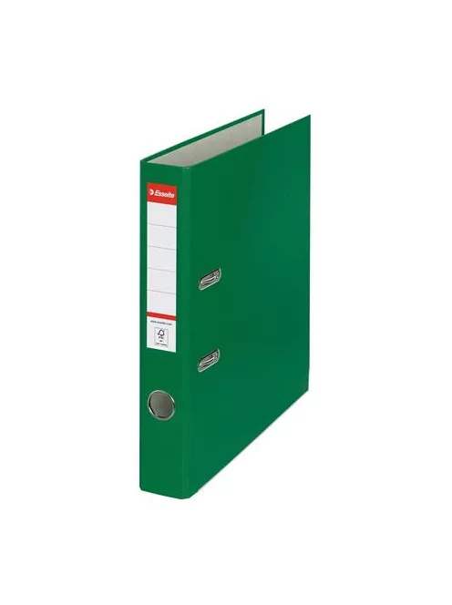 ESSELTE Iratrendező, 50 mm, A4, PP/karton, élvédő sínnel, ESSELTE "Economy", zöld