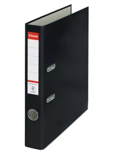  ESSELTE Iratrendező, 50 mm, A4, PP/karton, élvédő sínnel, ESSELTE "Economy", fekete