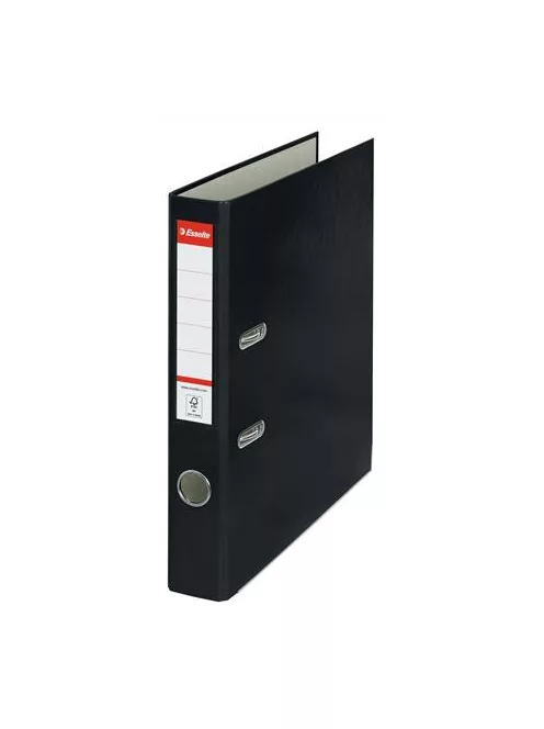 ESSELTE Iratrendező, 50 mm, A4, PP/karton, élvédő sínnel, ESSELTE "Economy", fekete
