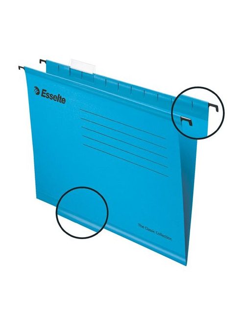 ESSELTE Függőmappa, újrahasznosított karton, A4, ESSELTE "Classic", kék