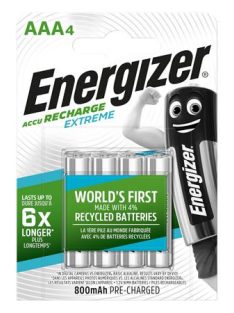   ENERGIZER Tölthető elem, AAA mikro, 4x800 mAh, előtöltött, ENERGIZER "Extreme"